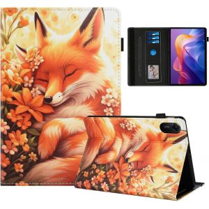 Kal-Coque Pour Xiaomi Redmi Pad 2 11 Pouces Impression Graphique Housse En Tablette Cuir Pu Protection Pour Xiaomi Redmi Pad 2 11 Pouces Renard En Fleur - Neuf