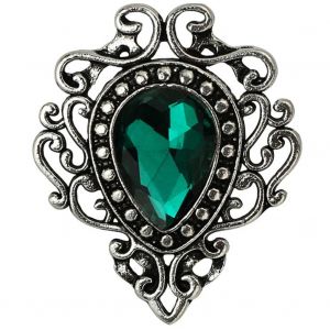&Agrave; La Mode R&eacute;tro Royal Court Style Pierre Pr&eacute;cieuse Artificielle Broche V&ecirc;tements Accessoire (Vert) - Neuf