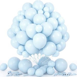 AYUHR-Lot de 60 ballons rose vif en latex de différentes tailles - 12,7 cm et 30,5 cm - Pour guirlande de ballons - Avec ruban - Pour fête, mariage, fête prénatale, anniversaire - Neuf
