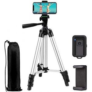 lbgwp60-Trépied Pour Téléphone Portable 106,7 Cm Trépied Pour Téléphone Portable Et Clic Avec Support De Téléphone Et Déclencheur À Distance Bluetooth - Neuf