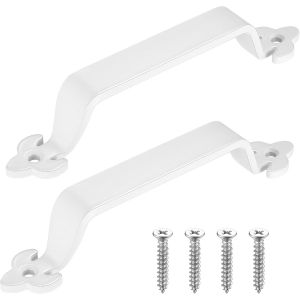 Yujtg-2 Pcs Poignée De Porte De Grange Coulissante Blanc, Poignées De Portes Coulissante, Poignées Traction De Porte, Poignee De Porte Pour Portails Extérieur Intérieur Garage Armoire Meubles, 21,5 C - Neuf