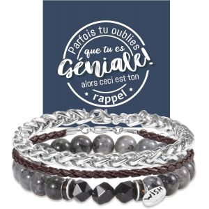 Eryi-Cadeau Homme,Bracelet Pierre Naturelle Homme,Cadeau Personnalisé,Idée Cadeau Homme,Cadeau Anniversaire Homme Pour Papa,Grand-Père,Ami Frère,Petit Ami,Mari - Neuf