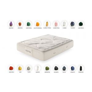 Moonia | Ressorts Ensanchés | Matelas Biocrystal Gold 27 cm | 80X190 cm | Fermeté moyenne - Neuf