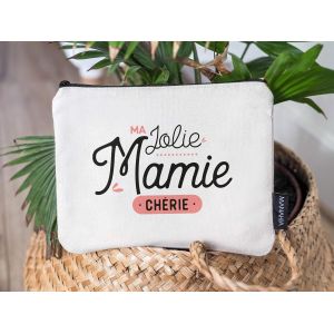 Pochette Cadeau Mamie-Ma jolie Mamie Ch&eacute;rie-Cadeau Grand M&egrave;re-100% Coton-Annonce Grossesse Future Mamie-Cadeau No&euml;l,Anniversaire Mamie-Trousse Mamie-F&ecirc;te des Grands M&egrave;res - Neuf