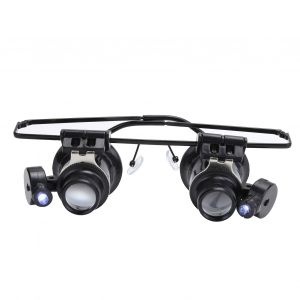 Loupe A Double Lentille Avec 2 Led Pour Reparation De Montres, Bijoutiers Et Appareils Electroniques - Neuf