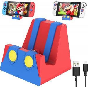 Station De Charge Switch Pour Nintendo Switch/Switch Lite/Switch Oled, Station De Charge Switch Portable Avec Port C, Remplace La Station De Charge Officielle Nintendo Switch. - Neuf