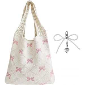 SJZG-Poche Tiss&eacute;e &Agrave; Motif D'Arc 1-Pi&egrave;ce, Avec 1 Morceau De Remorque D'Arc, Un Sac &Agrave; Bandouli&egrave;re Sucr&eacute; Et Sucr&eacute;, Sac De Plage Avec Une Grande Capacit&eacute;. - Neuf