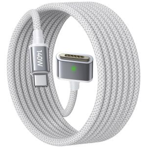 VornixorSarlshop140W C&acirc;ble USB C vers Magsafe 3 (2 m) Apple Cable Chargeur pour Macbook Air M4 2024/ M3 M2 2023/ M1 2022 MacBook Pro 16 15 14 (14-16 Pouces) C&acirc;ble Magn&eacute;tique pour Mac Booking Pro Air - Neuf