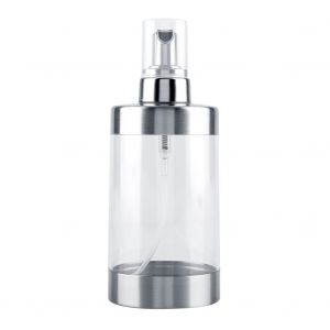 HJLIAN Distributeur de savon mousse en acier inoxydable et acrylique de 350 ml pour cuisine et salle de bain - Neuf