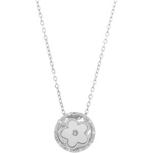 Kal-Collier Femme Collier Trèfle À Cinq Feuilles Or Argent Collier Avec Zircone Cubique Délicat Simple Trèfle Collier Cadeaux Bijoux Pour Femmes, Adolescentes - Neuf
