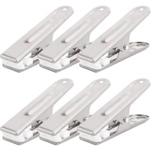 En Acier inoxydable pinces à Linge, 20 Pcs Épingles à linge de Stockage des Clips Durable Brise-vent Serviette Clip pour la Nourriture Chaussette d'Étanchéité des Photos en plein air de la Cuisine Maison Bureau de Voyage - Neuf