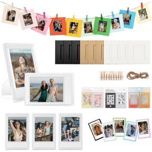Mini Cadres Photo 2X3, Kit D'Accessoires Pour Fujifilm Instax Mini 12/11/9/8/40/Evo/Liplay, Cadres Magnétiques, Autocollants Et Cadres Suspendus - Transparent Givré[CLI0399] - Neuf