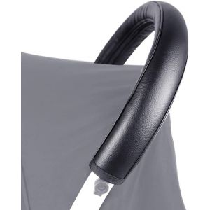 Asfasfq-Favengo Couverture Protection Pour Poignée Poussett En Pu 51.5x12 Cm Poussette Poignée Barre Couverture Housse Pour Barre De Protection Poussettes Housse De Protection Guidon Poussette,Noir - Neuf