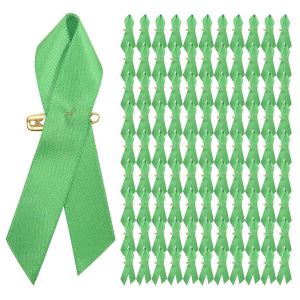 100 Pièces Épinglettes Tissu Rubans Avec Épingles Pour Femmes Hommes (Vert) - Neuf