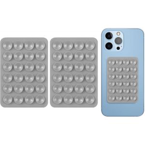 Support De Téléphone Portable En Silicone Multi Usages Ventouse Voiture Support Téléphone Portable Mains Libres Antidérapant Selfies Et Vidéos (Gris) - Neuf