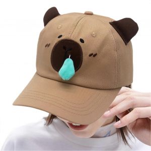 Casquette Capybara Amusante Avec Broderie, Casquette Trucker Capybara Ajustable, Casquette Mignonne Avec Imprime, Casquette Snapback En Coton Doux, Elegante Avec Taille M - Neuf