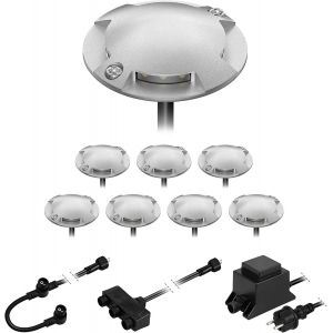 Lampadaire Led Bunda, 4 Lampes, Pour L'extérieur, Passable, Blanc Chaud, Jeu De 8 Pièces[Amp748177] - Neuf