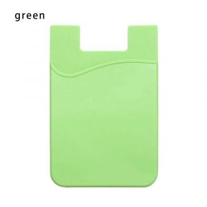 Porte-cartes de t&eacute;l&eacute;phone en silicone,&eacute;tui portefeuille,porte-cartes de cr&eacute;dit,poche pour presque tous les t&eacute;l&eacute;phones portables--B-green - Neuf
