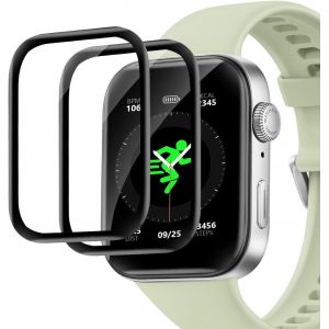 SJZG-2 Pack Verre Tremp&eacute; Pour Huawei Watch Fit 3 Film, Couverture 3D Avec Bordure Noire Vitre Protection, Anti Rayures, Tactile Sensible Sans Bulles, Ultra Hd Huawei Watch Fit 3 Protection &Eacute;cran - Neuf