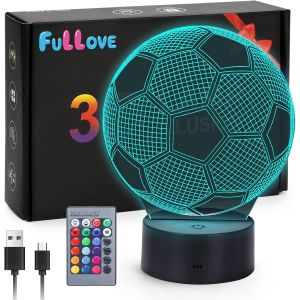 Cadeau Pour Gar&ccedil;on De 6 7 8 9 10 Ans&iquest;Veilleuse Football Jouets Pour Gar&ccedil;ons De 5 - 10 Ans Cadeau Pour Enfants De 7 8 9 Ans Cadeau Anniversaire Gar&ccedil;on 5 6 7 8 Ans Lampe De Chevet - Neuf