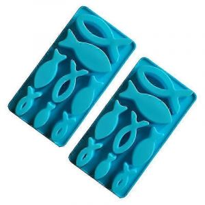 2 Pi&egrave;ces Moule En Silicone Poisson,8 Moules En Silicone De Poisson Grille Pour G&acirc;teau Au Chocolat Gla&ccedil;on Pudding G&acirc;teau &Agrave; La Main - Neuf