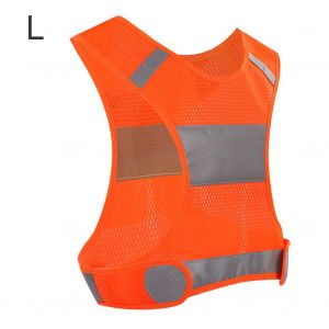 Gilet Reflechissant Pour Cyclisme En Plein Air, Gilet De Course, Gilet De Securite Pour Le Sport, Nacarat L - Neuf