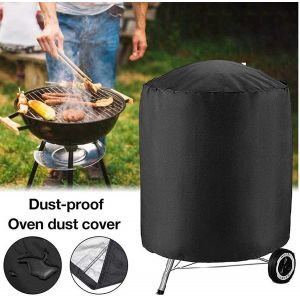 Ronde pour BARBECUE Couvercle, Imperméable à l'eau, 210D Oxford Tissu, Noir (61 x 72.6 cm) - Neuf