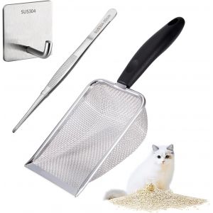 Pelle &Agrave; Liti&egrave;re Pour Chat De Qualit&eacute; Sup&eacute;rieure-Con&ccedil;ue Pour Une Propret&eacute; Sans &Eacute;gale,Pour Petits Animaux Et Reptiles,En Acier Inoxydable Durable - Neuf