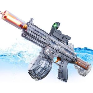 Pistolet À Eau Electrique,Pistolet À Eau Automatique,Pistolet À Eau Longue Portée De 10meter,Puissant Pistolet À Eau Avec Batterie Rechargeable,Pour Extérieure, Fête, La Plage, La Piscine - Neuf