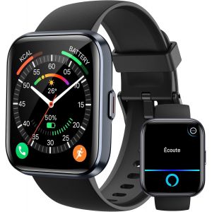 Montre Connect&eacute;e Femme Homme Appel Bluetooth, 1.8U201D Smartwatch Avec Alexa Int&eacute;gr&eacute;, Moniteur De Sommeil Cardiofr&eacute;quencem&egrave;tre Spo2,Etanche Ip68 Montre Avec 100 Sportifs Pour Android Ios Cadeaux, N - Neuf