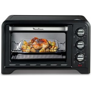 Ulteronixshop-Four &eacute;lectrique posable 19 L, Compact, chaleur tournante, 6 modes de cuisson, Thermostat r&eacute;glable jusqu&iquest;&agrave; 240&deg;C, Minuteur 120 min, Grille r&eacute;versible, L&egrave;che frites, Optimo noir OX444810 - Neuf