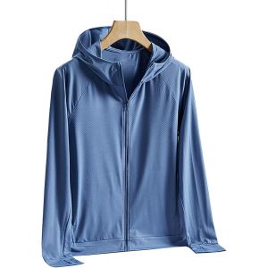 Veste De Protection Solaire D'été Pour Homme,Veste De Protection Solaire À Capuche À Manches Longues Pour La Randonnée.[B1292] - Neuf