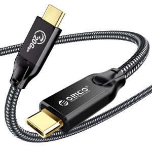 Câble Usb C 20 Gbps Usb 3.2 Gen2X2 Câble De Données Usb C Vers Usb C 100 W Prise En Charge De 4 K @ 60 Hz, Compatible Ordinateur Portable, Téléphone Portable, Stations D'Accueil, 2 M - Neuf