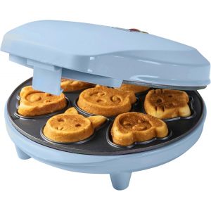 KALANKA-Appareil &agrave; mini cookies avec motifs d'animaux, Moule &agrave; mini gaufres, avec t&eacute;moin de cuisson & rev&ecirc;tement anti-adh&eacute;sif, 700 Watts, Couleur: Bleu - Neuf