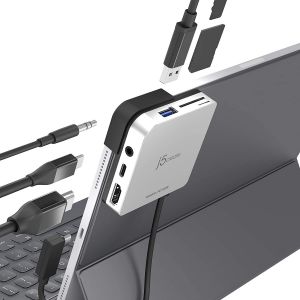 Hub USB C- Station d'accueil de Voyage 6-en-1 pour iPad Pro 12.9""/11"", avec HDMI 4K@60Hz, Chargeur PD 100W et donn&eacute;es, USB-A 3.1 (JCD612) - Neuf