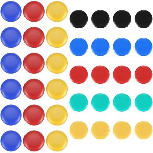 38 Pièces Aimants pour Tableau Blanc, Réfrigérateur Aimants Rond Colorés, Aimants Magnet Bouton Magnétique pour Frigo Tableau d'Affichage Planification Bureaux - Neuf