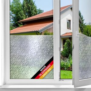 KALANKA-film fenêtre anti regard autocollant Neige 67,5 cm x 2 m - opaque adhésif et décoratif brise-vue cache occultant pour vitre, vitrage, douche - Neuf