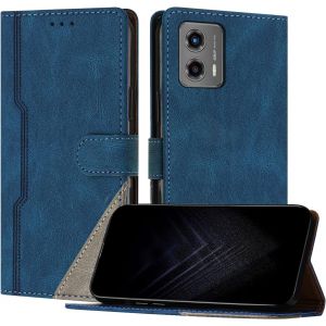 Kal-Étui Pour Motorola Moto G 5g 2023, Housse En Cuir Pu Avec [Protection Antichoc Tpu] [Fonction Support] [Porte-Cartes ] Antichoc Magnétique Coque Pour Moto G 5g 2023 - Bleu - Neuf