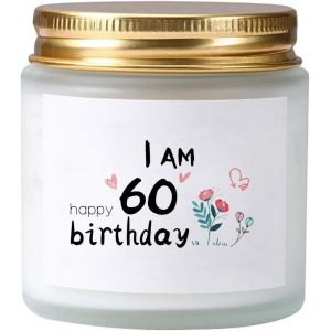 Bougies Parfumées D'Anniversaire Dans Un Pot En Verre ¿ Lavande, Idole Pour Mujer ¿ Pas Seulement Pour Le 60E Anniversaire (Cumpleaños) : Parfait Pour Vous - Neuf