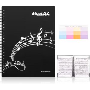 Apt-Dossier De Rangement Pour Partitions De Musique - Format A4 30 Pages / 60 Pochettes G Clef, Sac De Rangement Pour Documents De Stockage De Papier De Chanson Pour Musiciens - Neuf