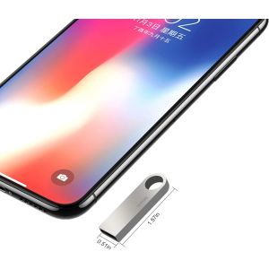 64GB USB Flash Drive 64GB Mini USB 2.0 Flash Drive Memory Stick 64 GB with Hook for Laptop/PC/Car etc - Neuf