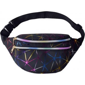 Banana Bag Geometry Laser Banana Bag Composite Hologram Effect Banana Bag avec Acsergery 3 Gift - Neuf