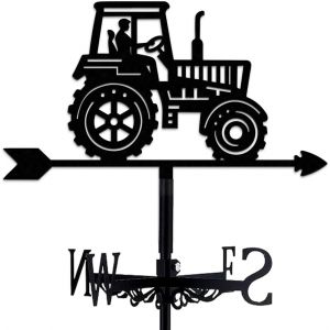 Nouvelhorizonstore-Girouette En M&eacute;tal Pour Tracteur Agricole, Indicateur De Direction Du Vent De Jardin Ext&eacute;rieur Avec Finition Antirouille Pour Toit, Abri De Jardin, Cour Et Patio - Neuf