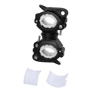 V&eacute;lo Led Lampe De Poche Torche Support Pince De Rotation &Agrave; 360 Degr&eacute;s (Noir) - Neuf