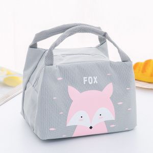 Blanc - Petit Sac Isotherme Pour Déjeuner Little Fox, Petit Sac Isotherme, Sac Isotherme Pour Déjeuner Pour Enfants, Sac Isotherme Pour Filles - Neuf