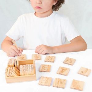 Alphabet Double Face Rainur&eacute; En Bois &Eacute;tudiant Les Enfants Toys_B &Eacute;ducatives Pr&eacute;coces - Neuf