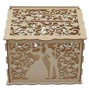 Boîte En Bois Creuse - Jm - Diy - Personnalisable - Marron - Rectangulaire - Neuf
