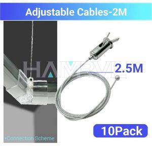 Kalsa-Nid D'abeille Bricolage Led Tube Lampe Hexagone Éclairage Pour Garage Lumière Corde De Levage Connecteur Câble Accessoires 110-240v Atelier De Barbier,2.5m Sling 10pack, - Neuf