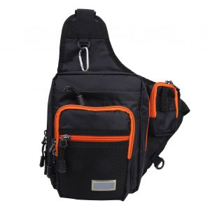 Sacoche De Selle En Tissu Oxford, Sac De Poitrine Multifonctionnel Pour Le Sport De Plein Air, Sac De Peche, Noir - Neuf