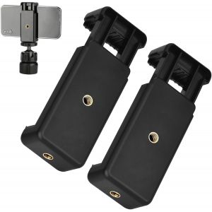 Kalanka-2 Pièces Monopied Universel Adaptateur Pour Trépied Support Pour Téléphone Intelligent Pour Smartphone, (Monture À Vis), Portable Extensible Pour Monopode Et Selfie Stick, Pince Réglable, Noi - Neuf